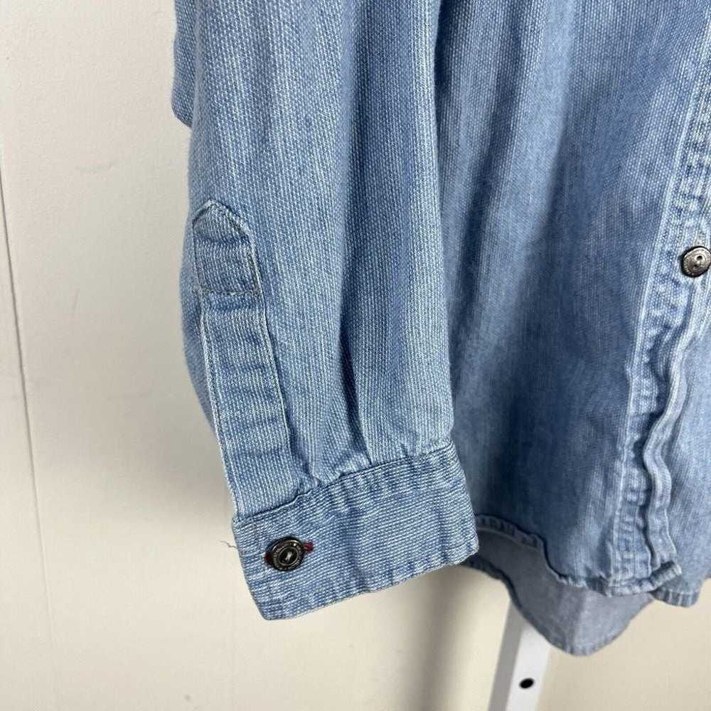 Faded Glory Vintage Y2K Denim Shirt Button Up Top… - image 5