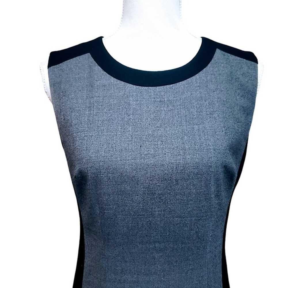 ANN TAYLOR Dress, Gray Black Wool Sleeveless Work… - image 5