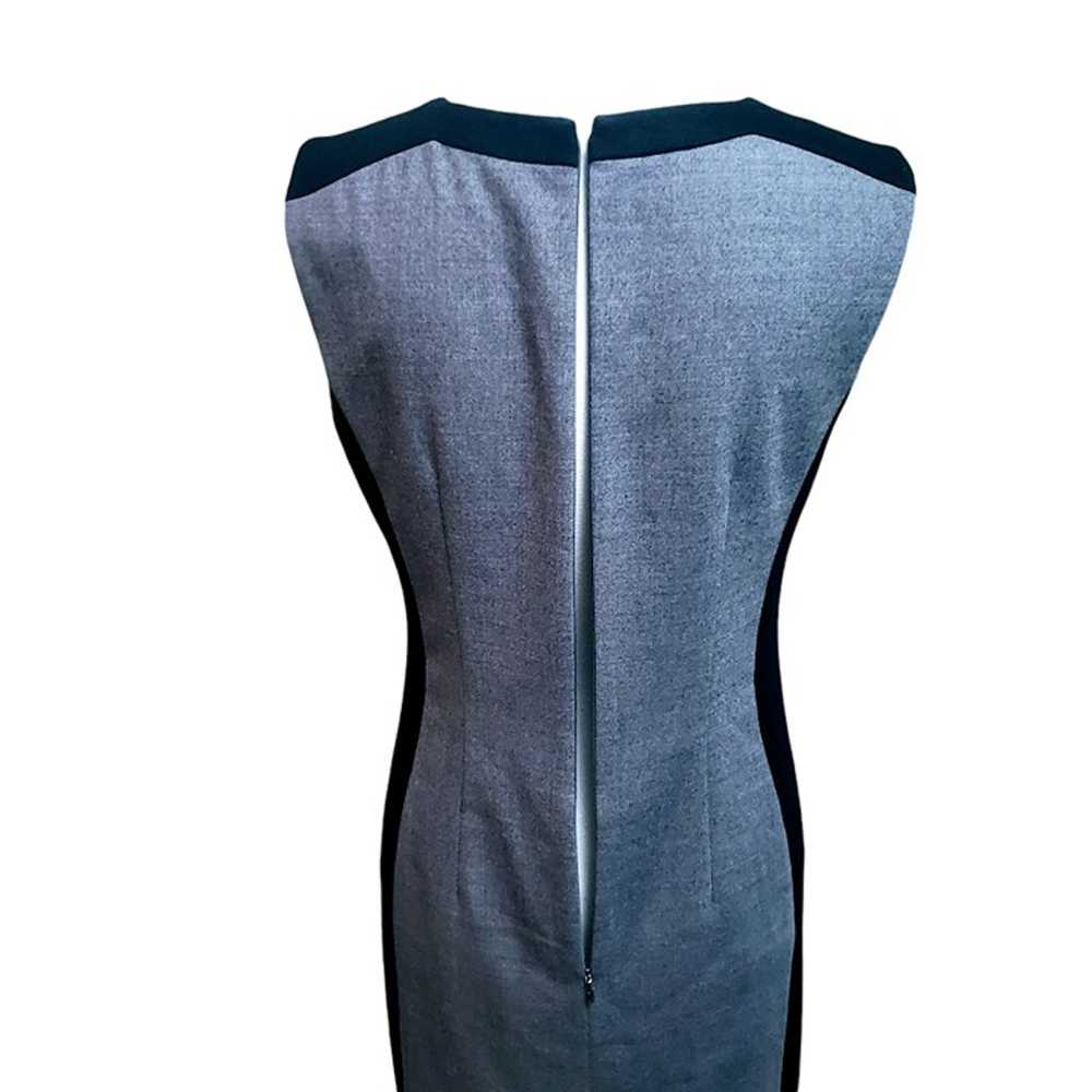 ANN TAYLOR Dress, Gray Black Wool Sleeveless Work… - image 6