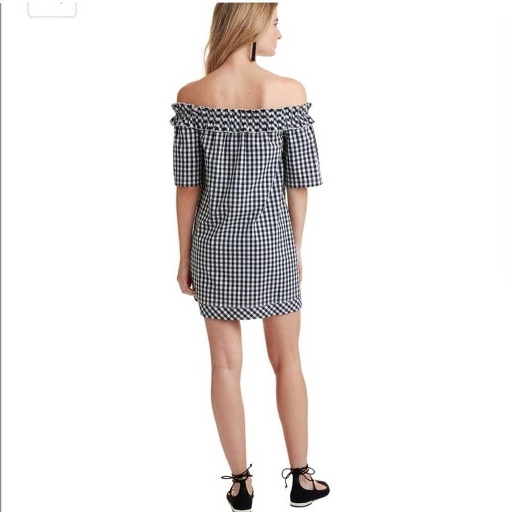 Vineyard Vines Black White Gingham Off Shoulder D… - image 2