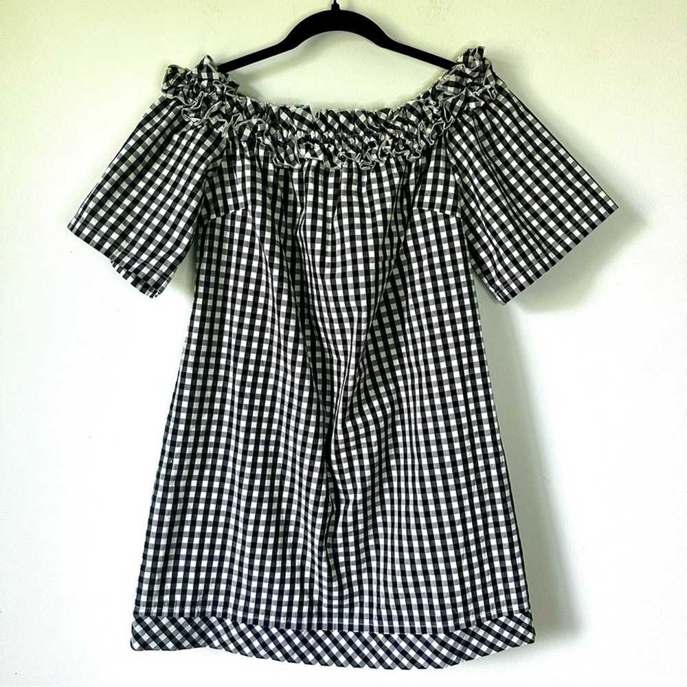 Vineyard Vines Black White Gingham Off Shoulder D… - image 4