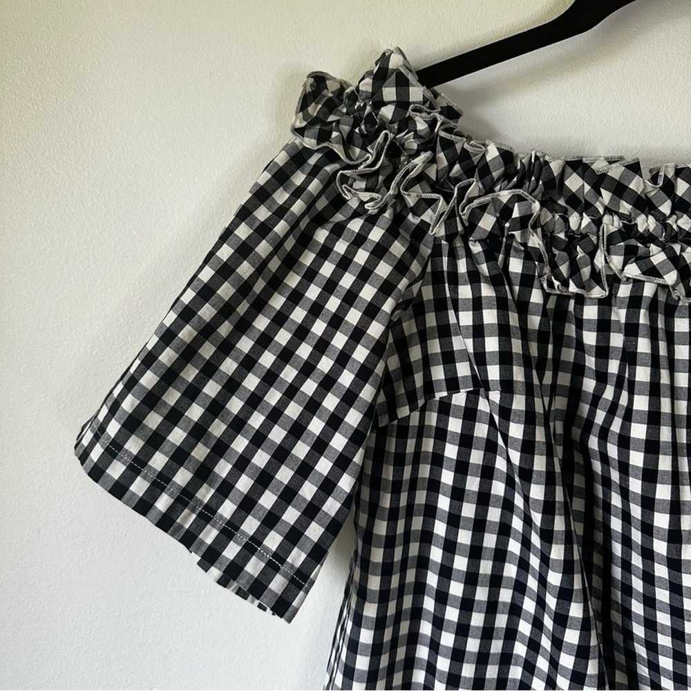 Vineyard Vines Black White Gingham Off Shoulder D… - image 6