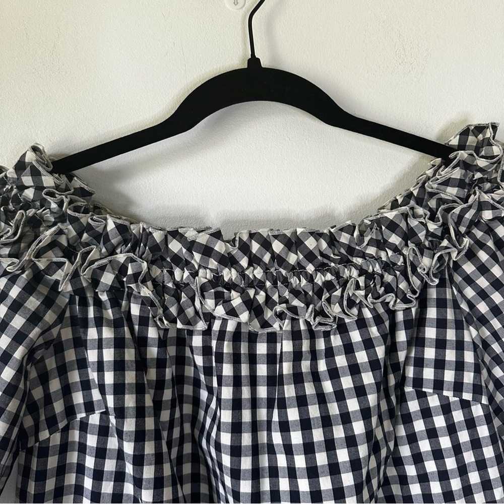 Vineyard Vines Black White Gingham Off Shoulder D… - image 7