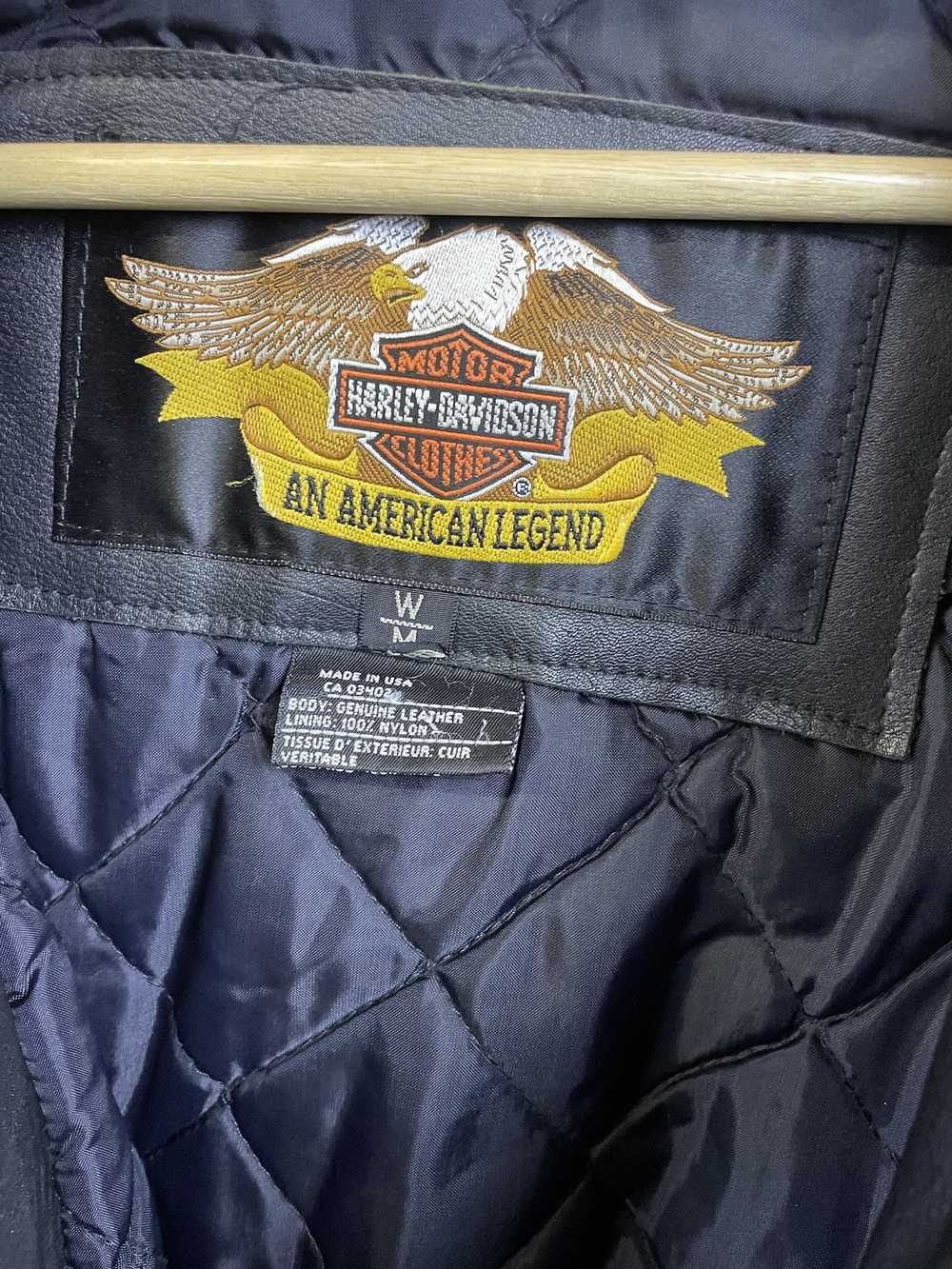 Harley Davidson × Leather Jacket × Windbreaker Vi… - image 2