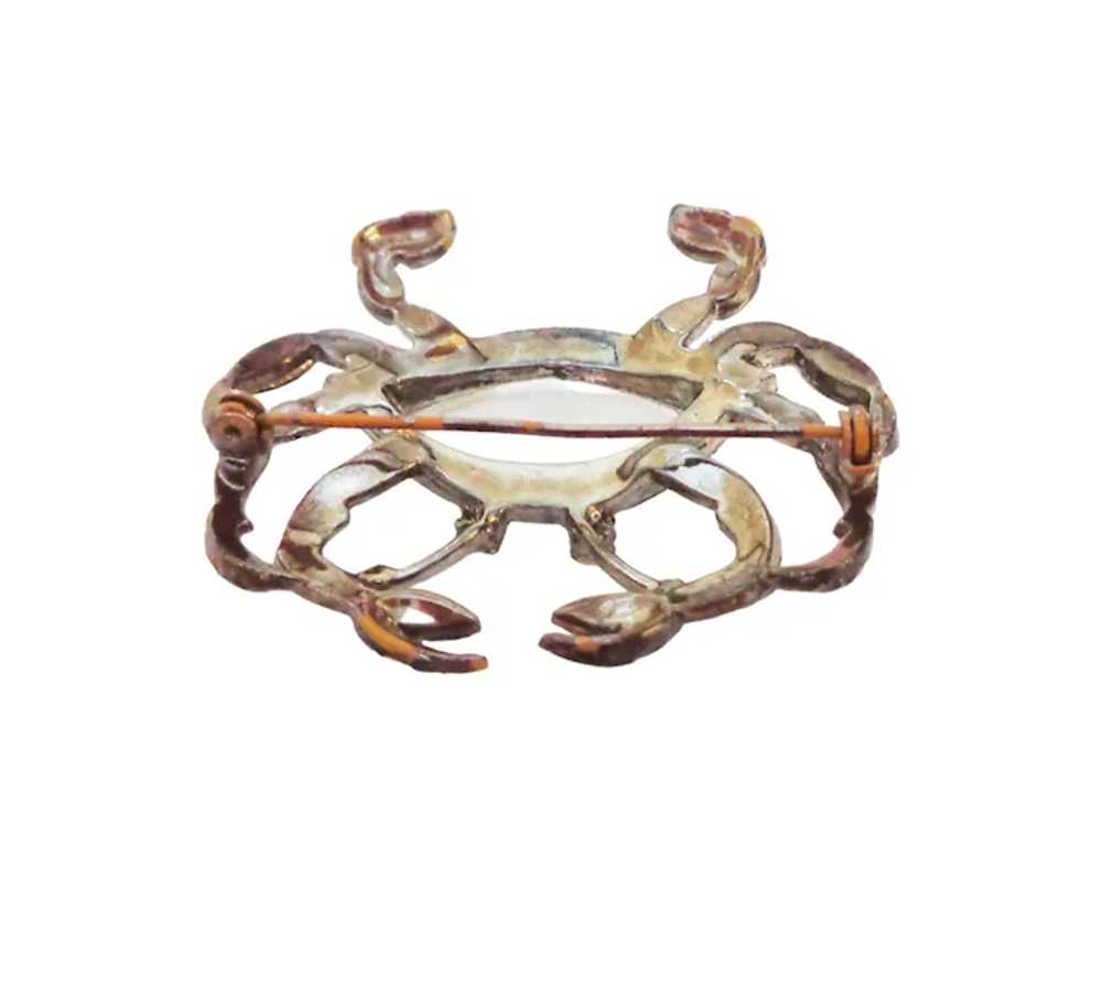 Lucite Jelly Belly Crab with Enamel - image 4