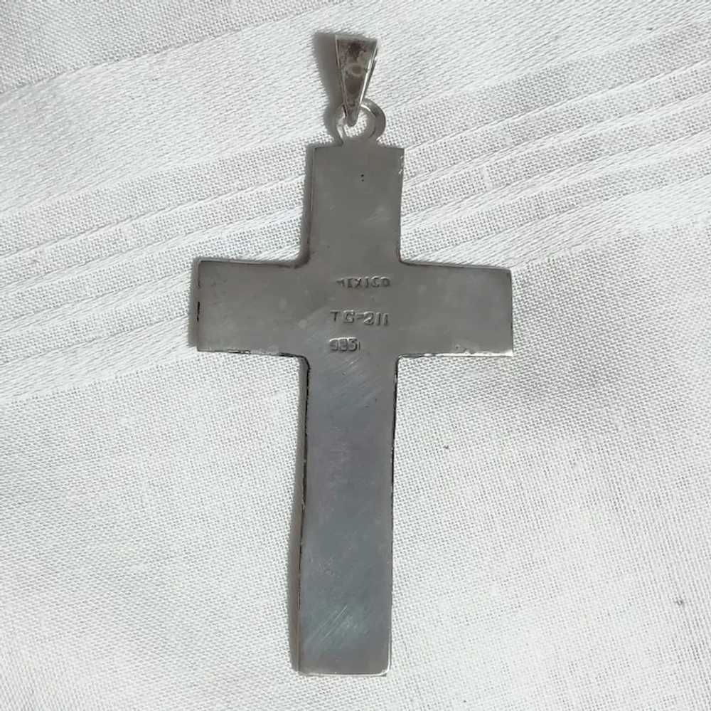 Taxco sterling silver cross pendant TC-211 - image 3