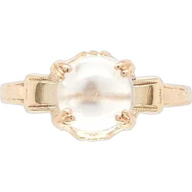 14K Yellow Gold Vintage Moonstone Ring