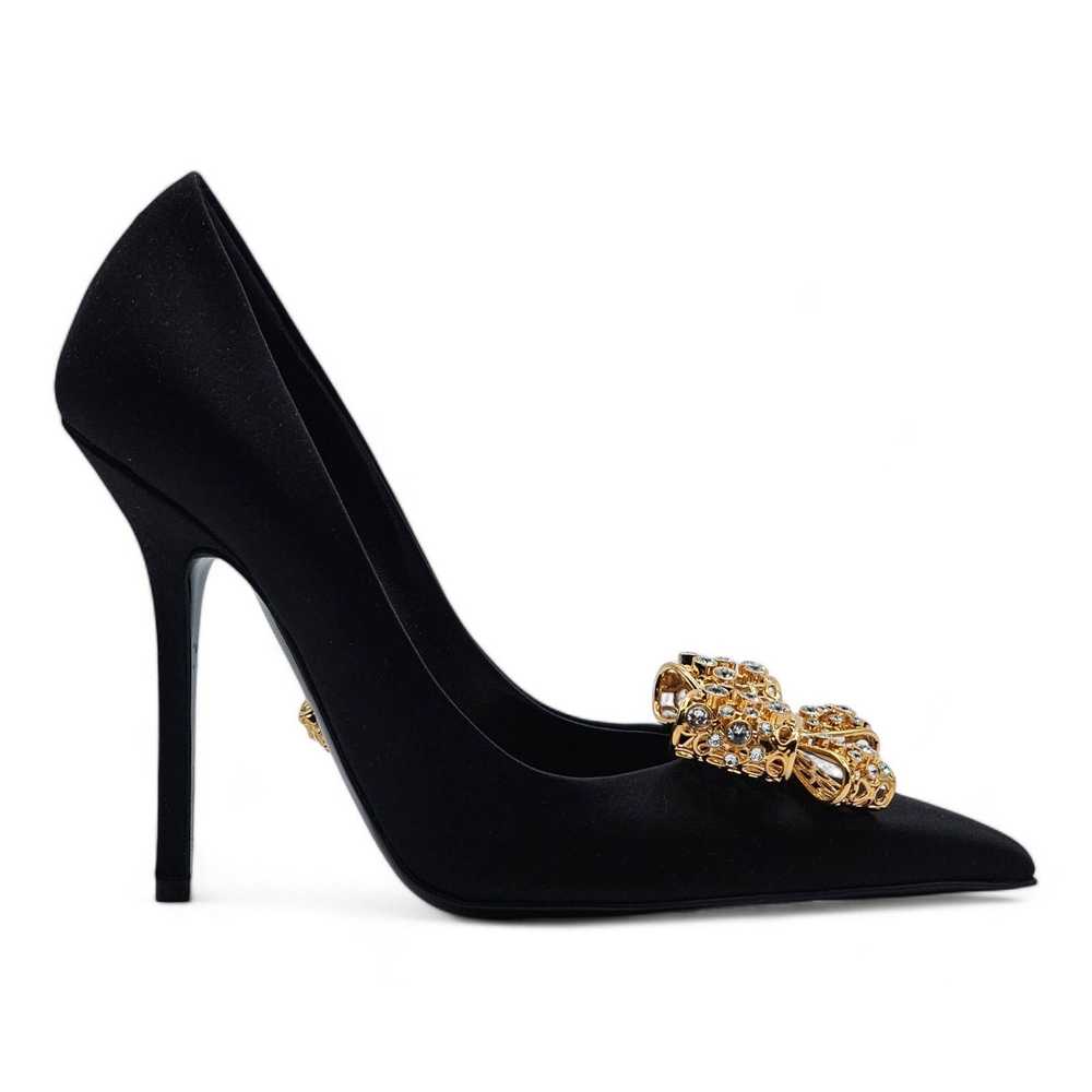 Versace Embellished Pumps 100 mm - Satin - Black … - image 2