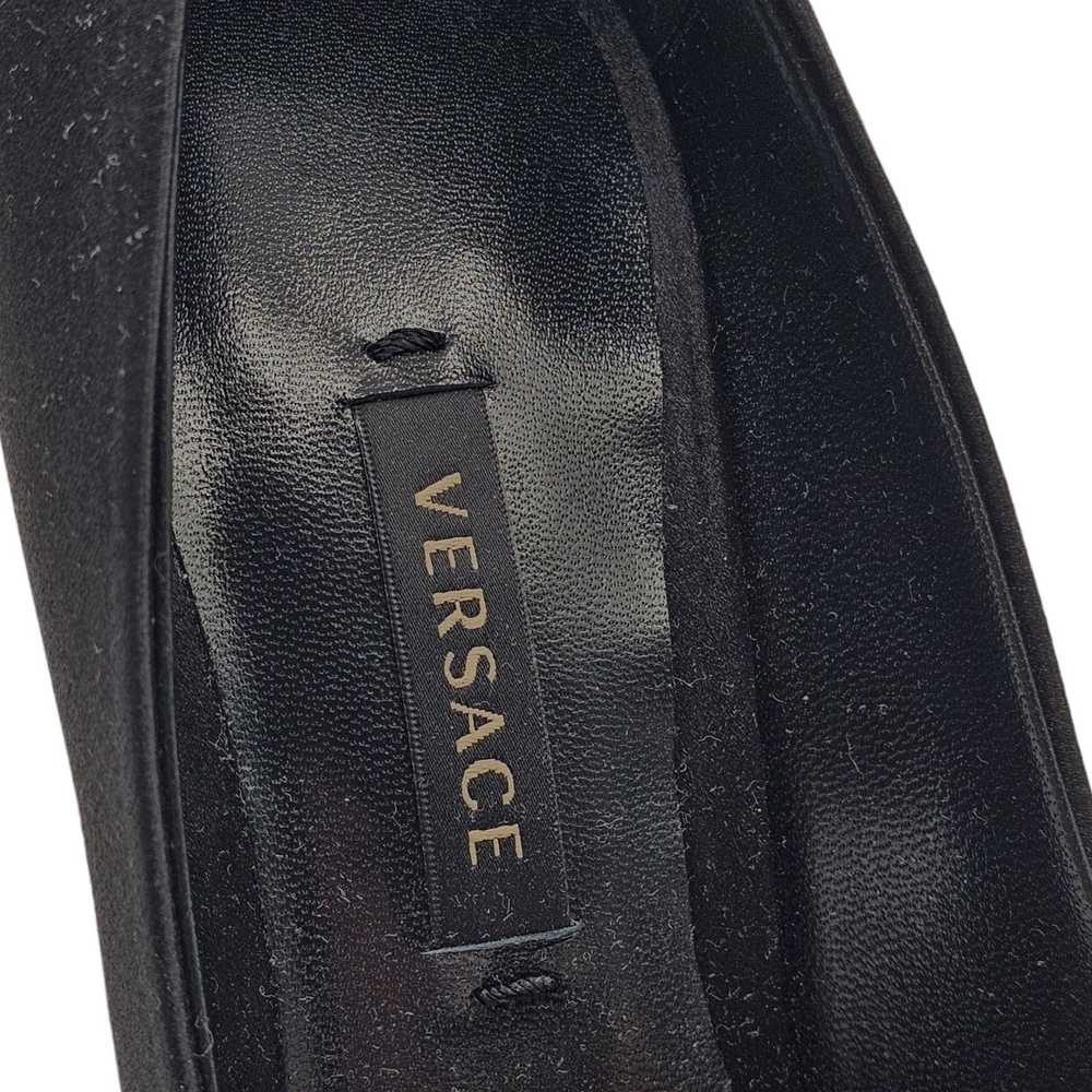 Versace Embellished Pumps 100 mm - Satin - Black … - image 4