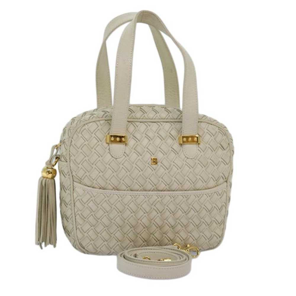 Bally BALLY Hand Bag Leather Beige - image 1