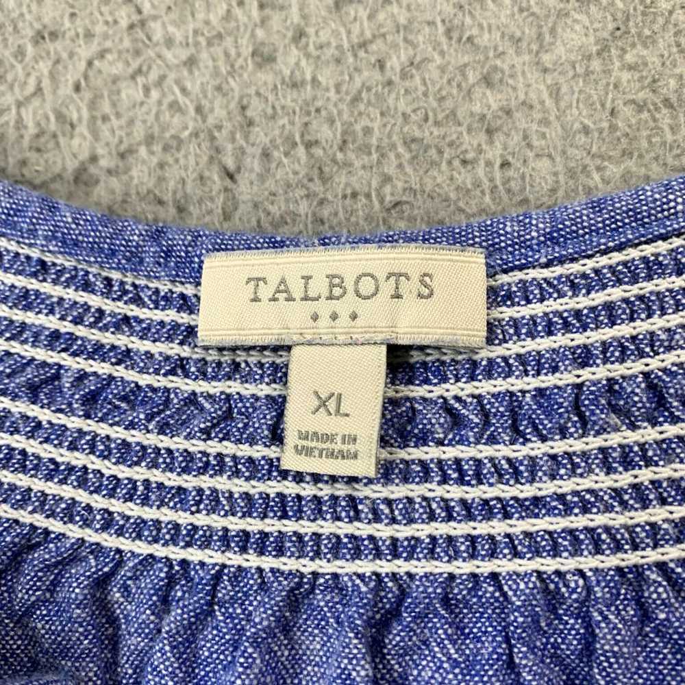 Talbots Soft Luxury Blue Linen Cotton Top for Wom… - image 3