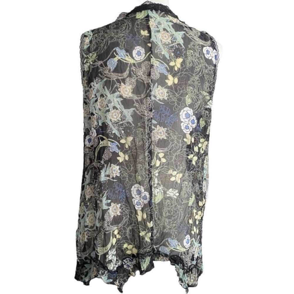 Lace floral pattern deformed sheer tunic Fairy Gr… - image 4