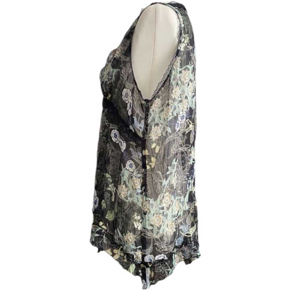 Lace floral pattern deformed sheer tunic Fairy Gr… - image 5