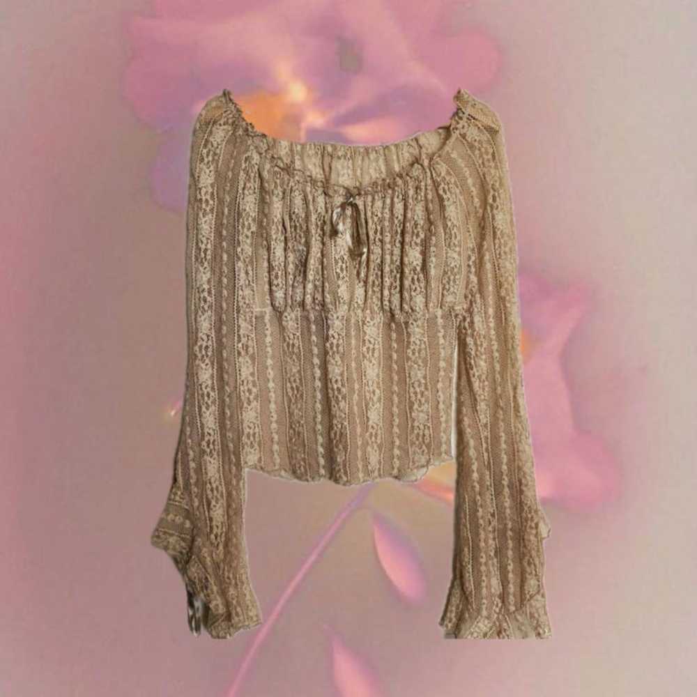 vintage floral lace top Fairy Grunge - image 1