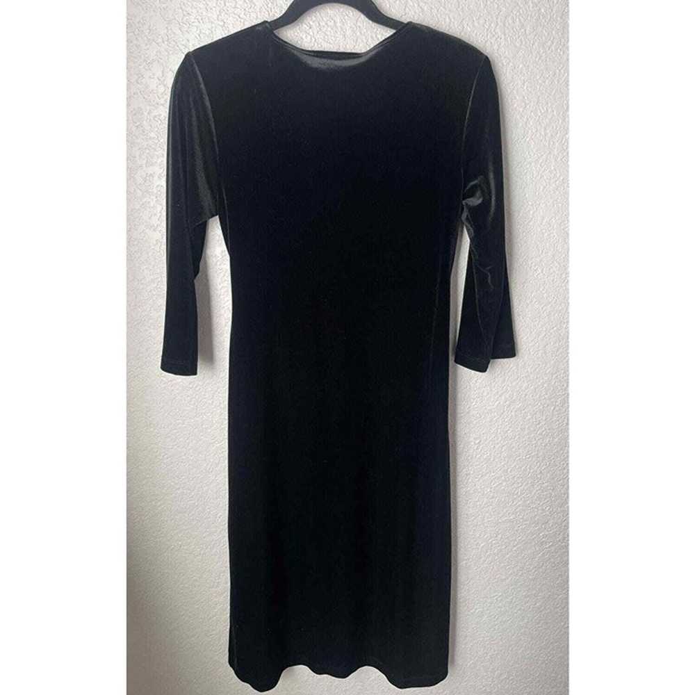 Vintage Dani Max Velvet Faux Wrap Dress Womens Si… - image 5