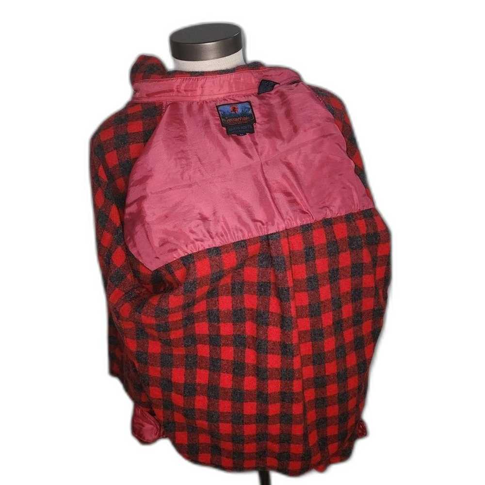 Vintage Terramar Grassroots Red & Black Plaid Woo… - image 3