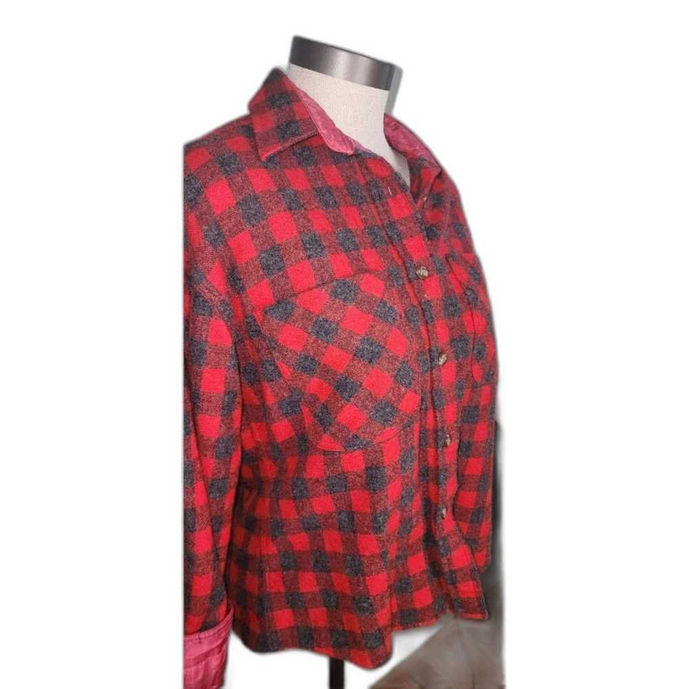 Vintage Terramar Grassroots Red & Black Plaid Woo… - image 5