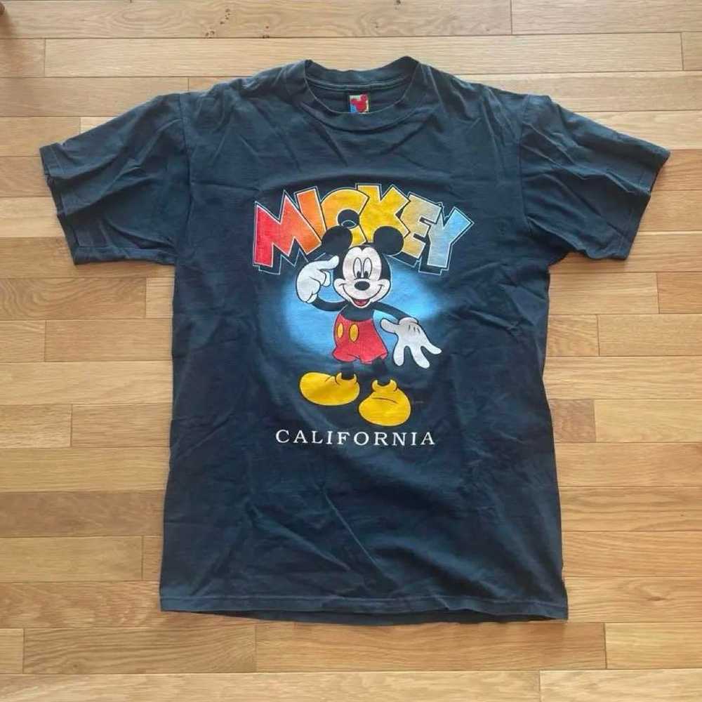 Vintage Mickey T-shirt Black Size L - image 1