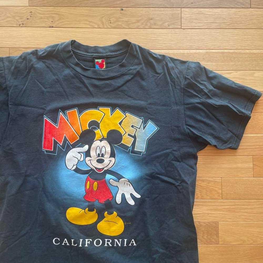 Vintage Mickey T-shirt Black Size L - image 3