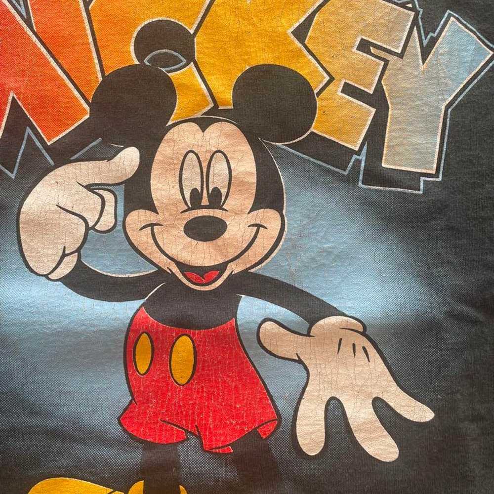 Vintage Mickey T-shirt Black Size L - image 7