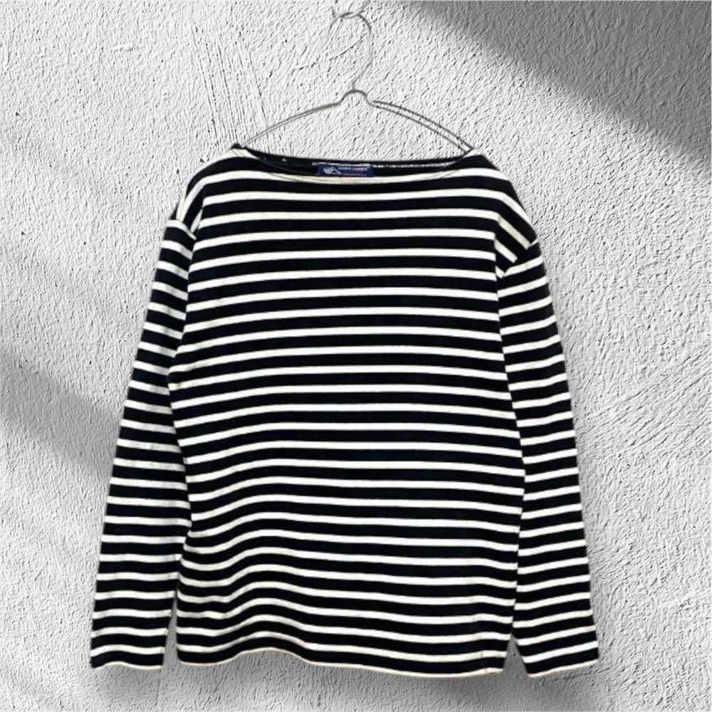 【Saint James】100% cotton T-shirt Boat neck Border… - image 1