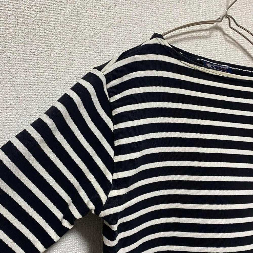 【Saint James】100% cotton T-shirt Boat neck Border… - image 4