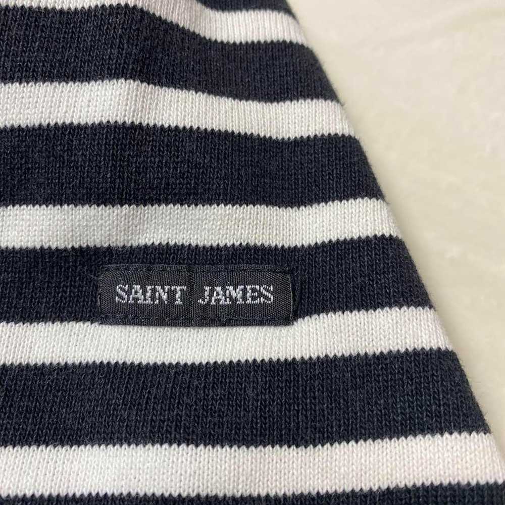 【Saint James】100% cotton T-shirt Boat neck Border… - image 8