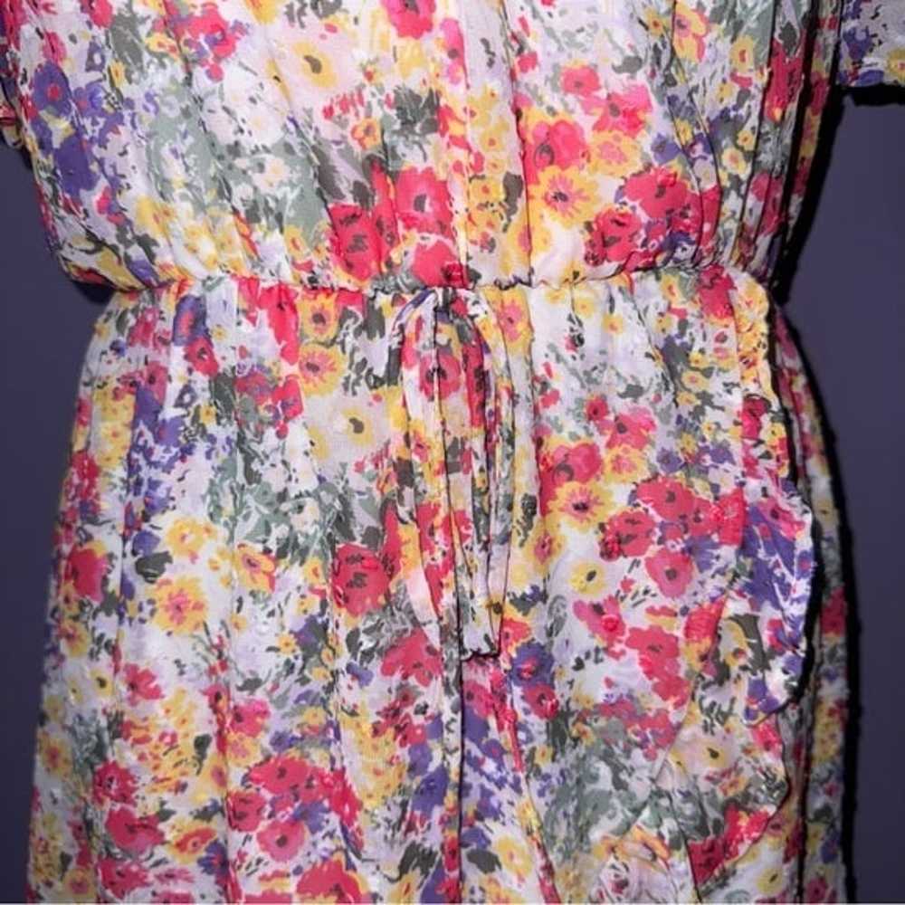 NEW Peach Love California Floral Ruffle Dress - image 5