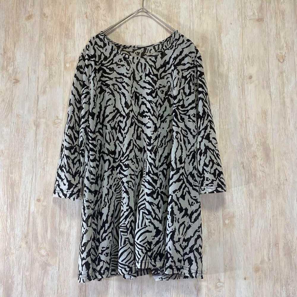 Zebra Print Cropped Tunic COLORITA Tunic Blouse L… - image 10