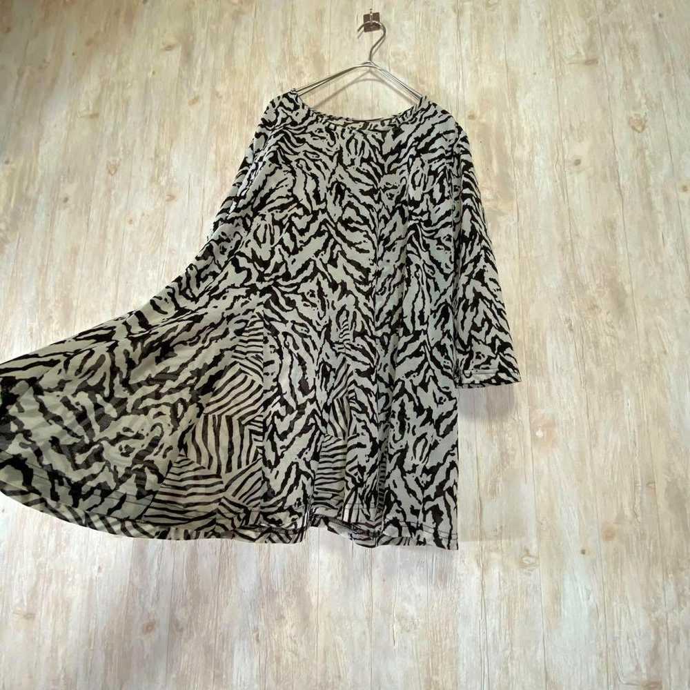 Zebra Print Cropped Tunic COLORITA Tunic Blouse L… - image 12