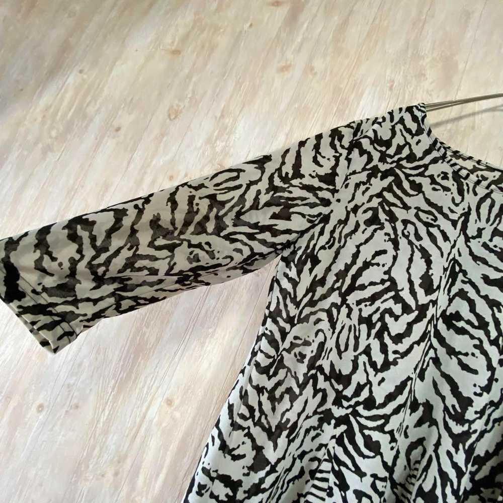 Zebra Print Cropped Tunic COLORITA Tunic Blouse L… - image 4