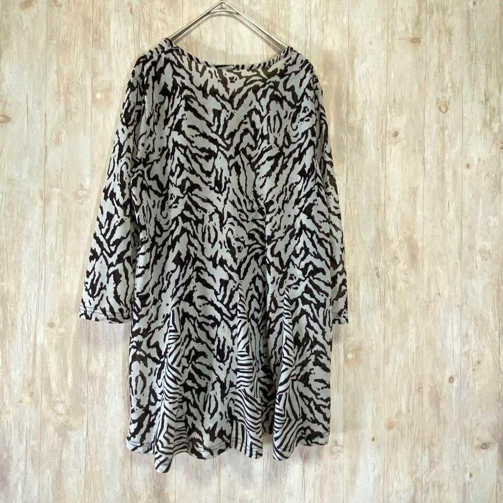 Zebra Print Cropped Tunic COLORITA Tunic Blouse L… - image 6