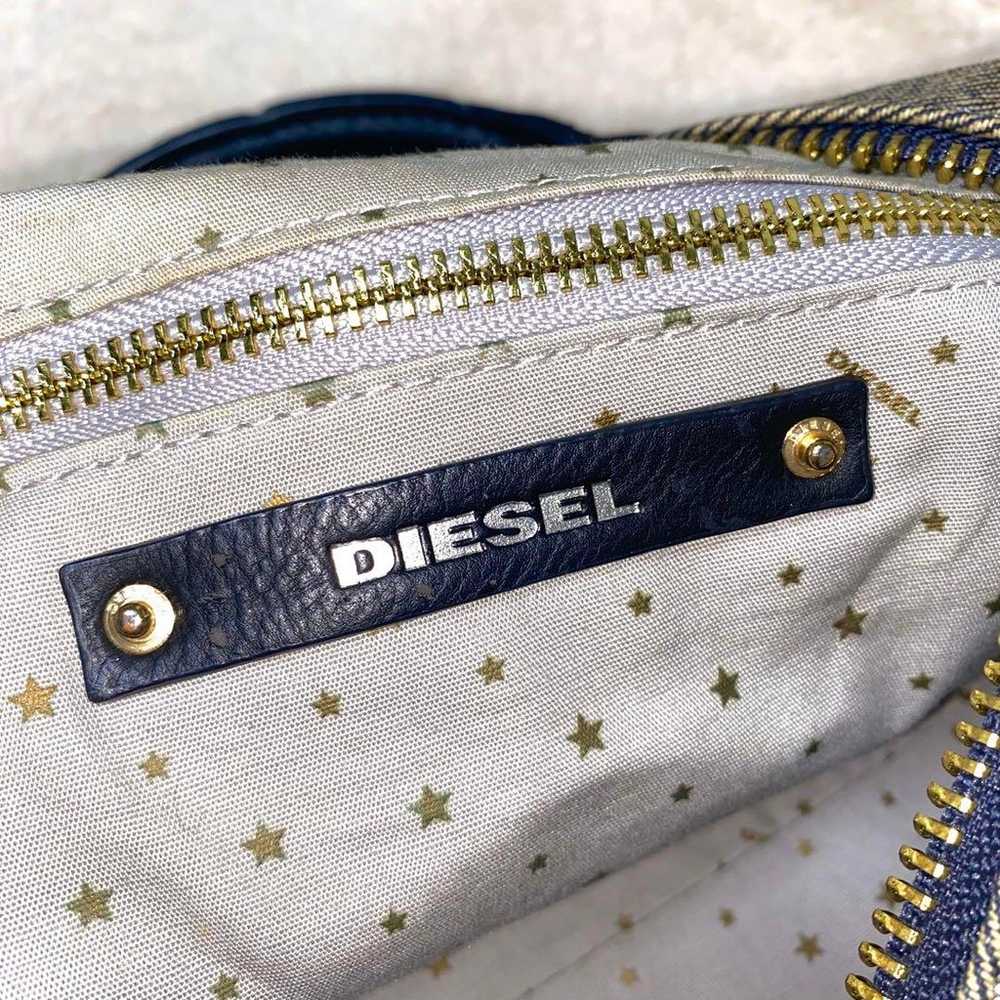 DIESEL Denim Shoulder Bag Handbag 2way Metal Fitt… - image 10