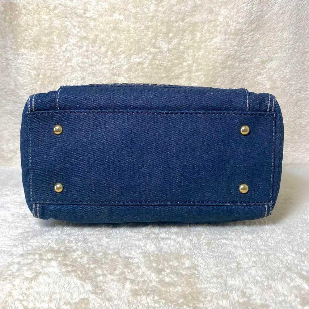 DIESEL Denim Shoulder Bag Handbag 2way Metal Fitt… - image 5