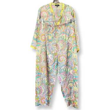 Jones New York Jones New York “Satin” Paisley Paj… - image 1