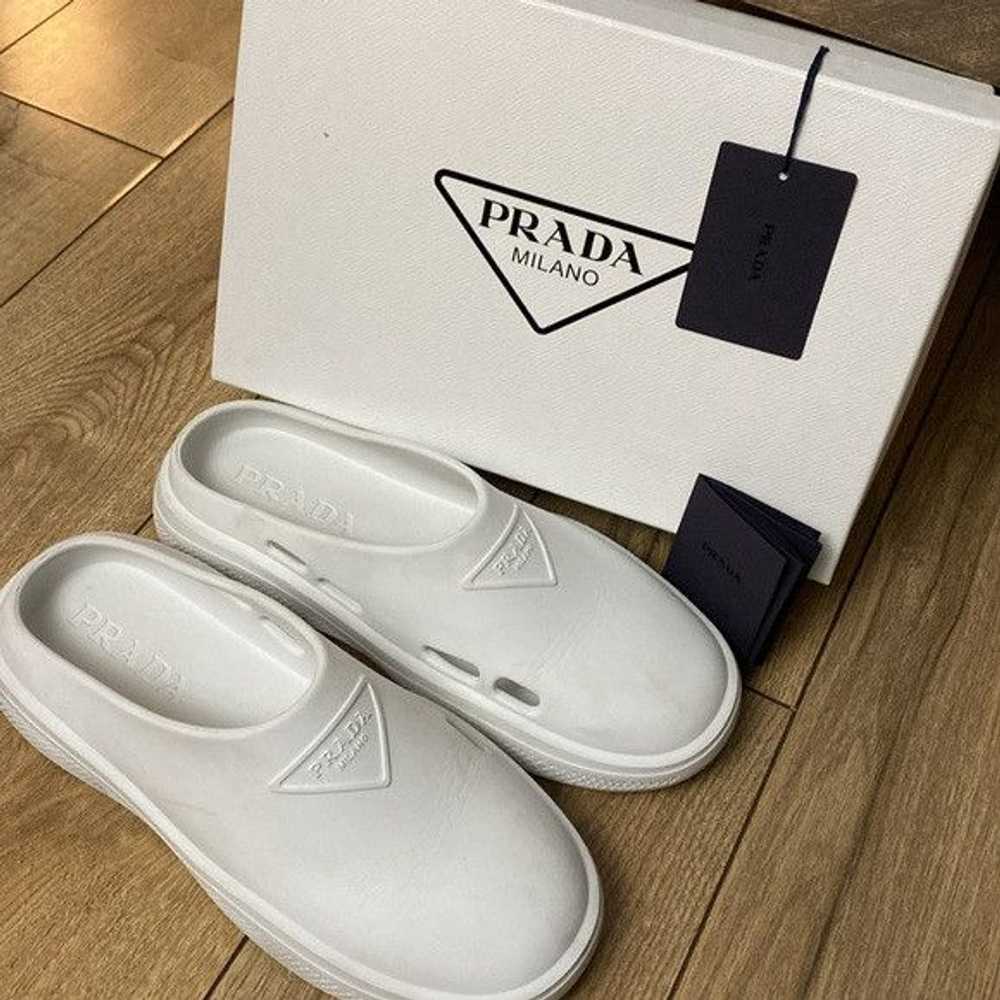 Prada Prada Foam Rubber White Mules - image 7