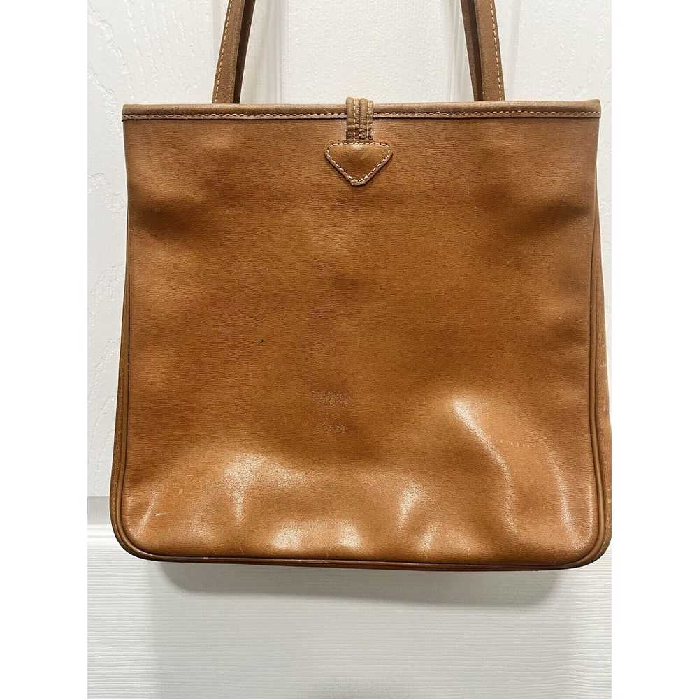 Longchamp Crossbody Bag VTG EUC TAN caramel Leath… - image 4