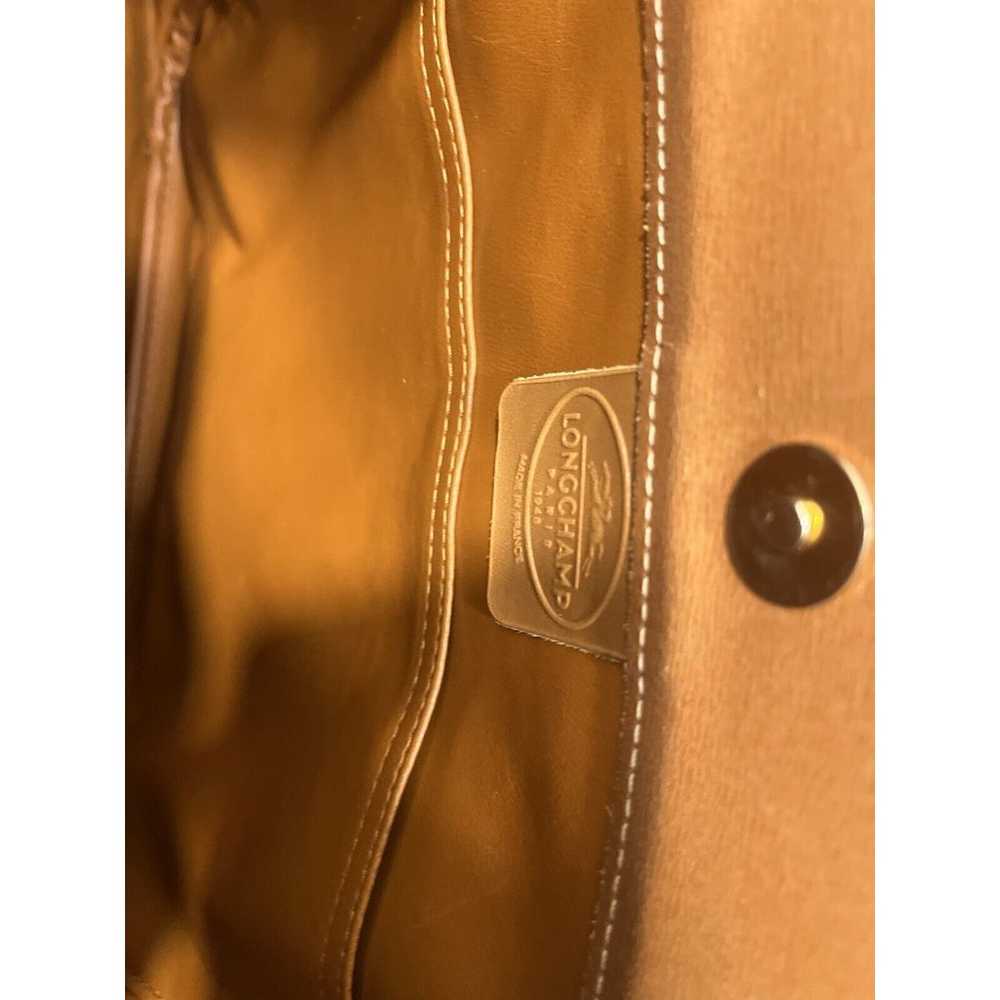 Longchamp Crossbody Bag VTG EUC TAN caramel Leath… - image 5