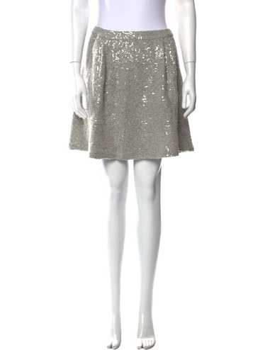 Alice + Olivia Skirt Silver Sequin Embellishments - image 1