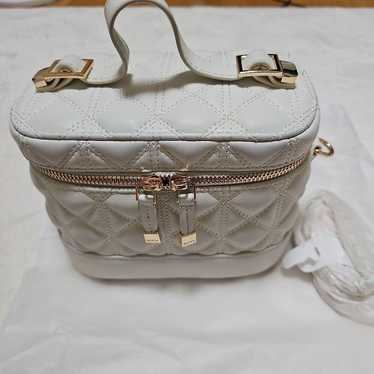 RANDA White Quilting Handbag Vanity Bag - image 1