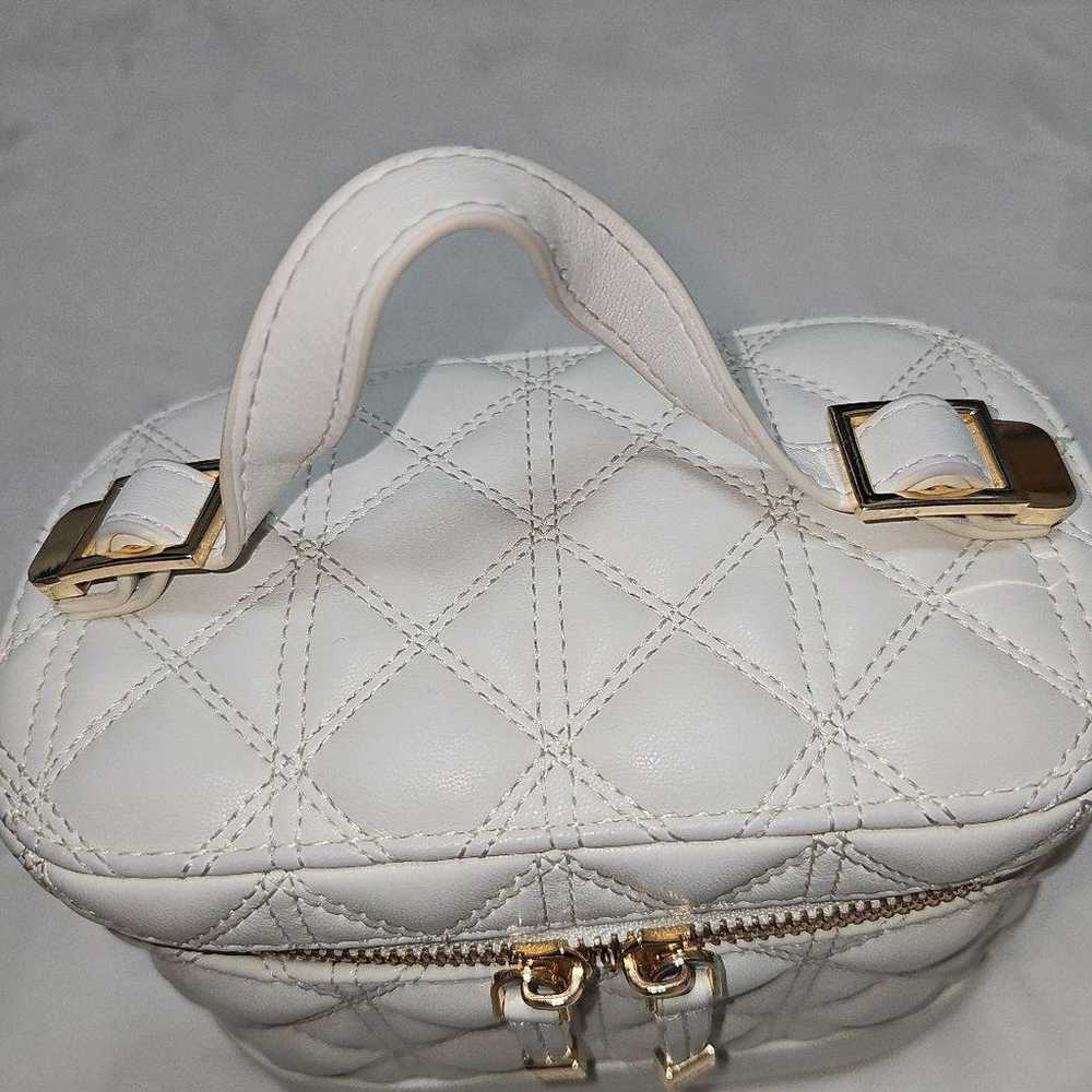 RANDA White Quilting Handbag Vanity Bag - image 3