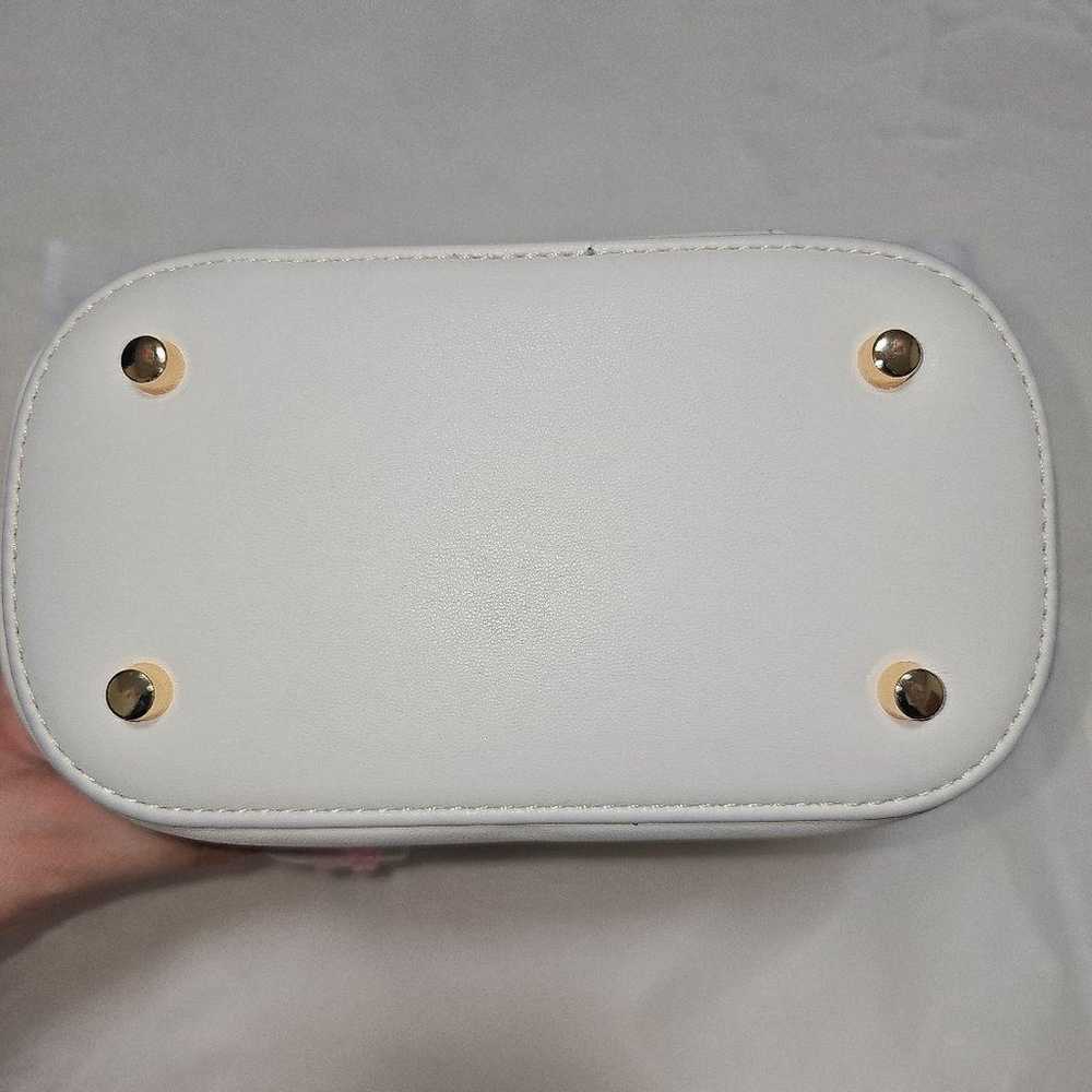 RANDA White Quilting Handbag Vanity Bag - image 6