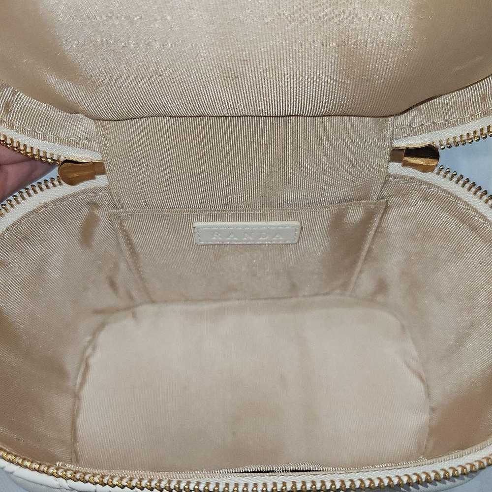 RANDA White Quilting Handbag Vanity Bag - image 8