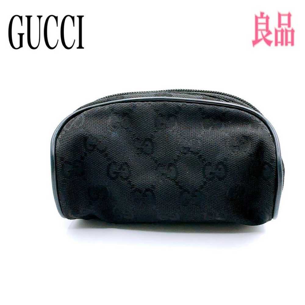 Gucci pouch makeup pouch GG canvas black series - image 1