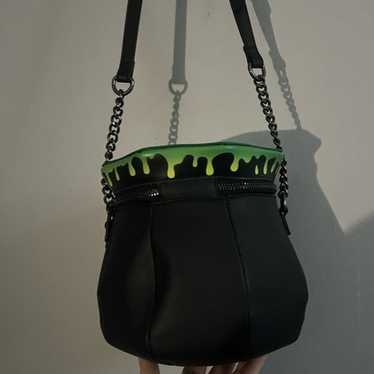 Mad engine Cauldron black and green crossbody pur… - image 1