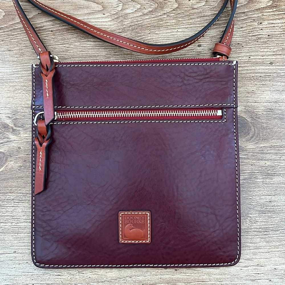 Dooney & Bourke Burgundy Florentine Leather Doubl… - image 3