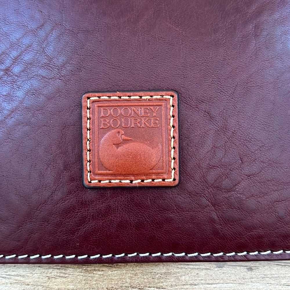 Dooney & Bourke Burgundy Florentine Leather Doubl… - image 4