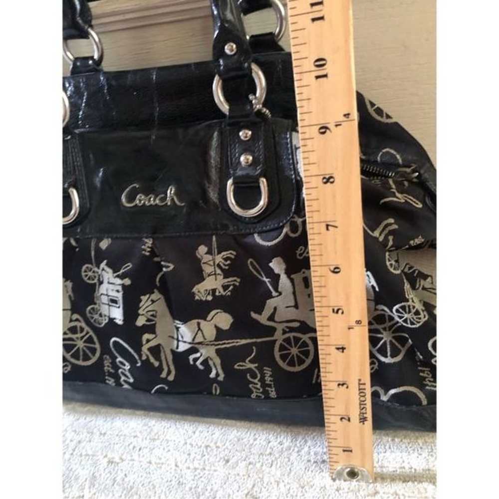 Coach F15653 Ashley Carriage Purse Handbag Black … - image 12