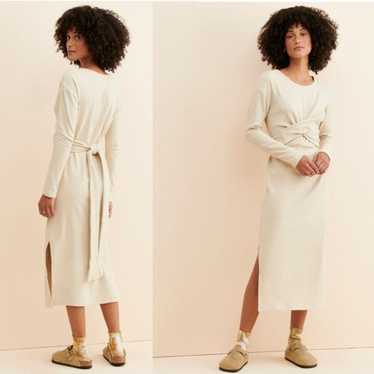 Faherty Faherty Knit Alpine Wrap Dress Sand Size X