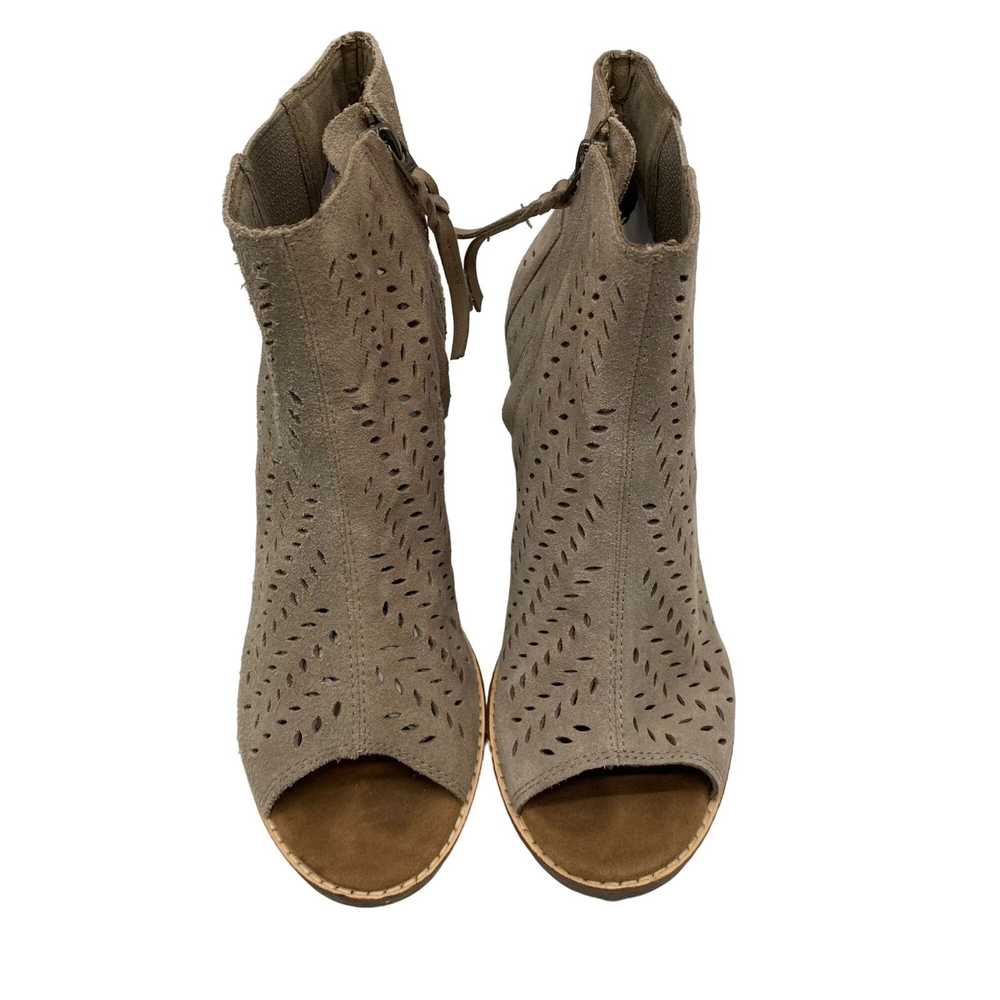 Toms Toms Desert Taupe Suede Majorca Heeled Peep … - image 4